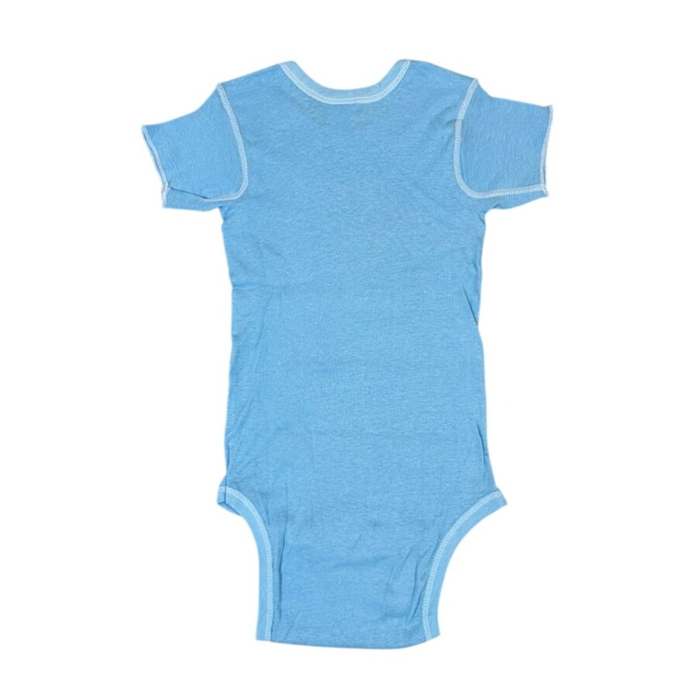 Gerber Baby Boy Blue Ribbed Short Sleeve Bodysuit Large 27-34 lbs